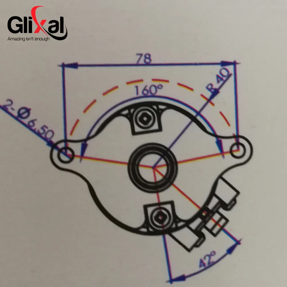 Glixal GY6 125cc 150cc Электрический стартовый двигатель с проводом для 4 тактных 152QMI 157QMJ