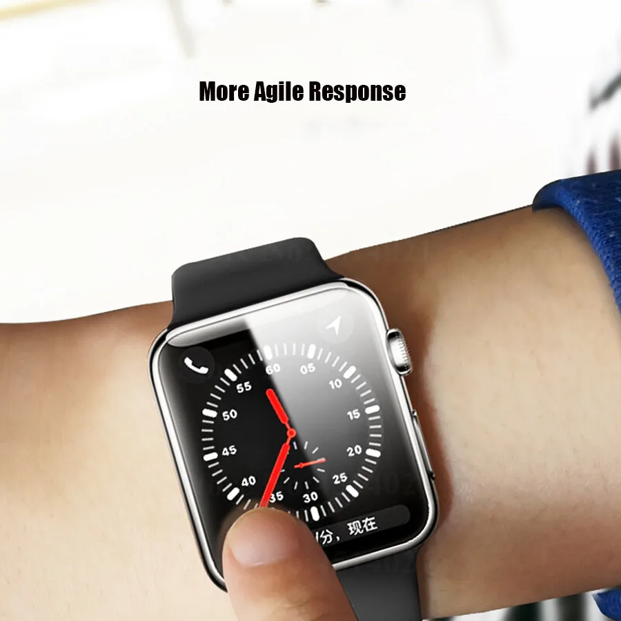 2 шт. Мягкий чехол из ТПУ с 3D Защитная пленка для наручных часов iWatch Apple Watch серии