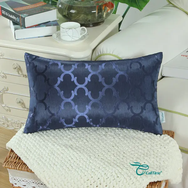 Чехол CaliTime для подушки, Чехол на подушку Quatrefoil Accent геометрический 1" X 20"(30 см X 50 см