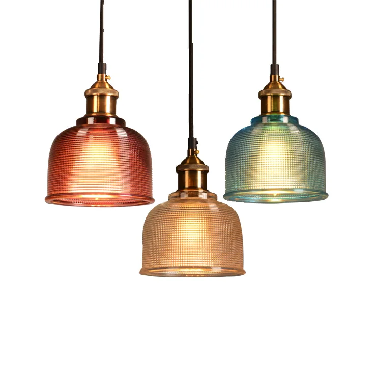 

Modern simple colorful glass pendant light E27 4 color led hanging lamp/droplight for dinning bar restaurant deco light fixture