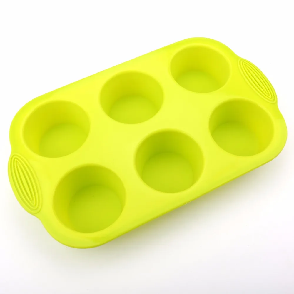 1PC 30X18CM Round Shape Silicone Bakeware Cake Mold 6 Lattices Muffin Cupcake Moulds Soap Molds LB 343 | Дом и сад