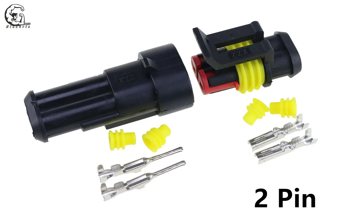1 комплект 1 Pin/2 Pin/3 Pin/4 Pin/5 Pin/6 Pin Женский Мужской способ AMP супер уплотнение водонепроницаемый электрический провод разъем для автомобиля - Цвет: 2 Pin