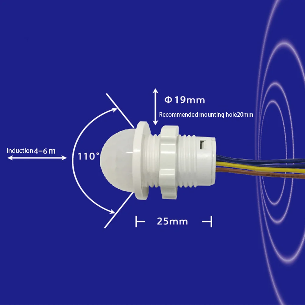 Домашнее внутреннее наружное инфракрасное освещение датчик движения время