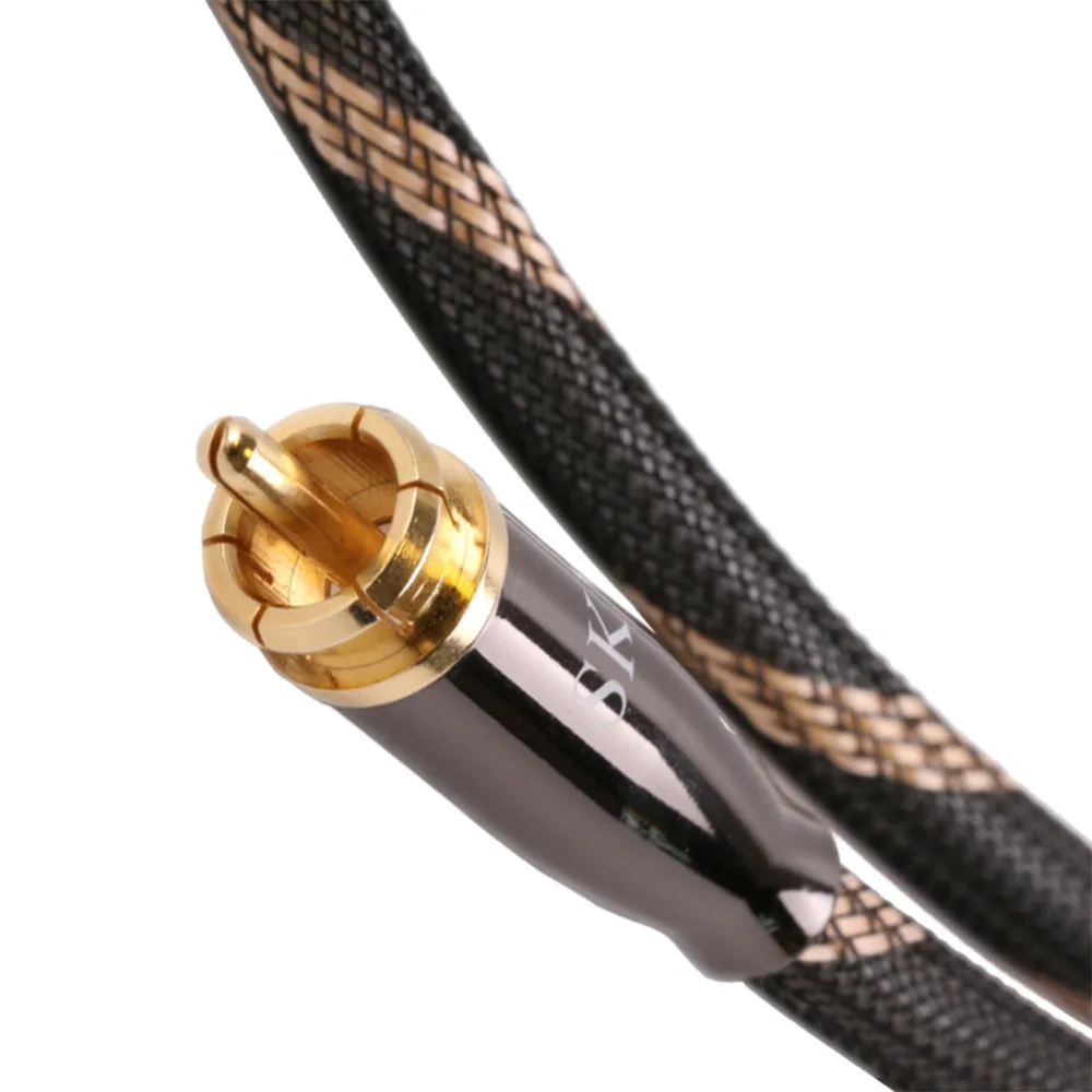 Skw HIFI аудиофилов стерео аудио кабель 2 RCA-2 RCA мужчинами тесьмой для сабвуфера линии