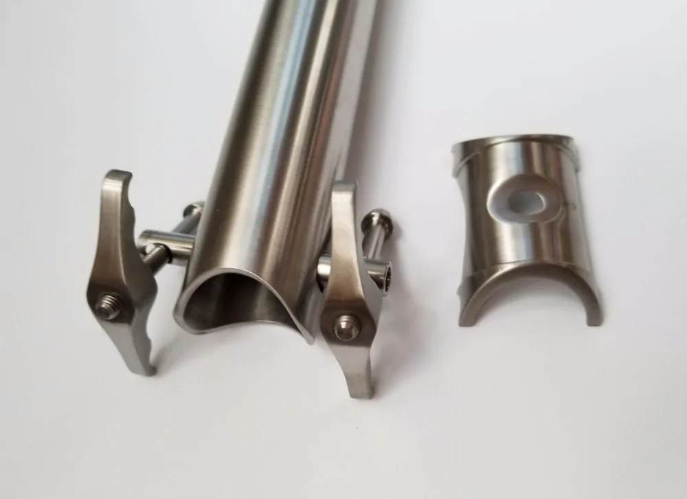 Титан сплав 3AL2. 5V 31,8 мм CNC подседельная сумка для Brompton 4 размера 600/580/550/520 мм