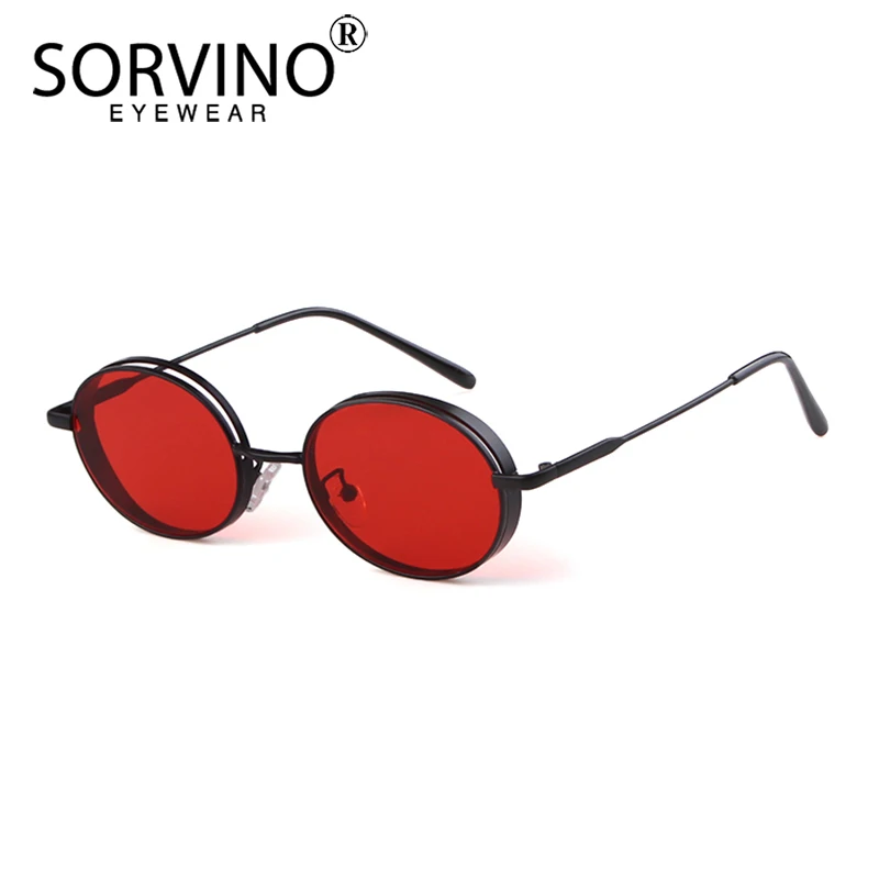 SORVINO 2019 обтягивающие стимпанк Овальные Солнцезащитные очки женские дизайнерские