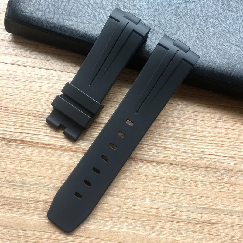 New Style Soft 24mm Curved End Orange Black Green Red White Silicone Rubber Watchband For PAM Bracelet  Belt  Watch strap