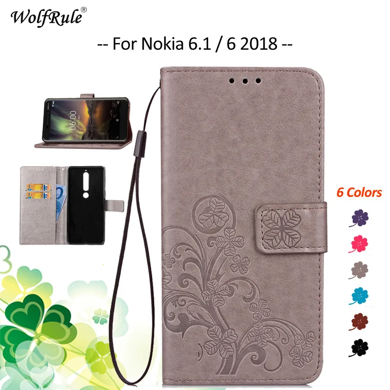 Для Capa Nokia 6 1 чехол для 2018 облегающие Чехлы Флип PU кошелек бампер телефона 5 5'' |