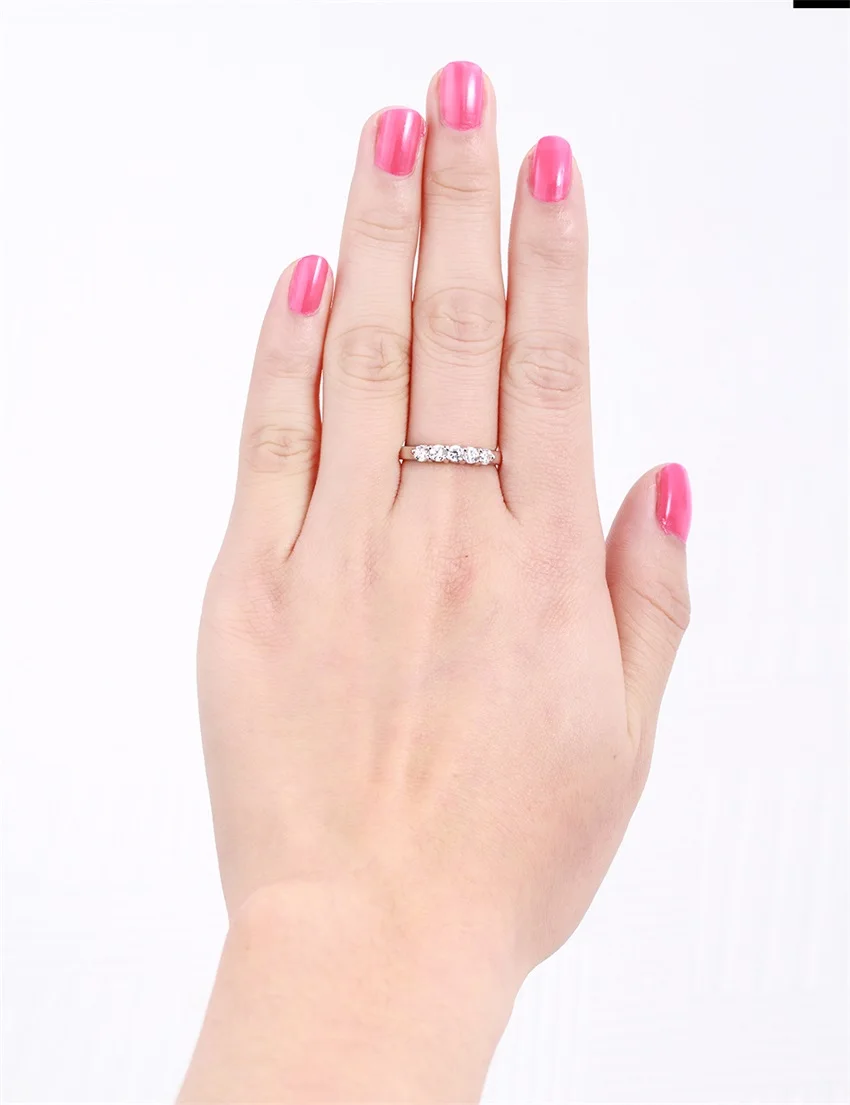Wedding Bands for Women Engagement Rings Single Row Inlay Clear Cubic Zircon Small Size #4.25 6.75 Female Girls Jewelry Bijoux|wedding band|wedding