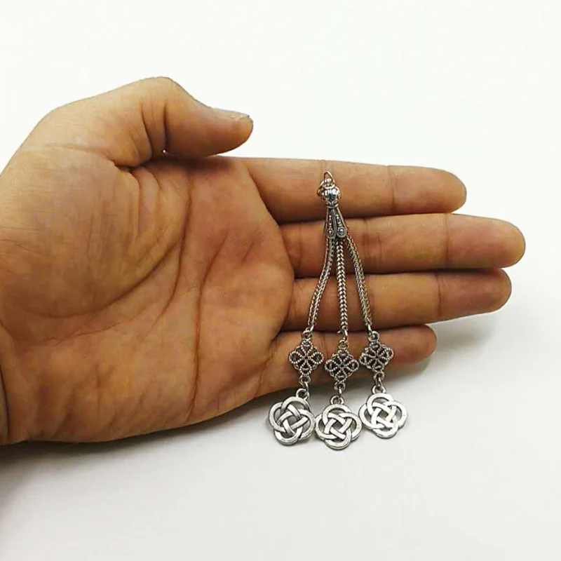 Металлическая подвеска Tasbih с кисточками три цепи классический стиль|Подвески| |