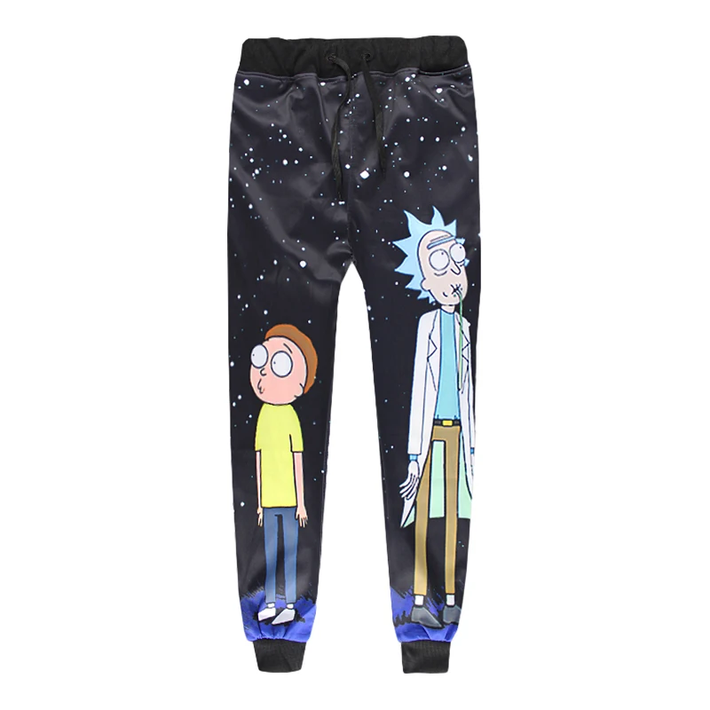 anime1 pants Аниме Рик и Морти 3D джоггеры брюки для мужчин повседневные свободные брюки низ Мужская одежда для унисекс хип-хоп стиль Pantalon Homme - Цвет: anime1 pants