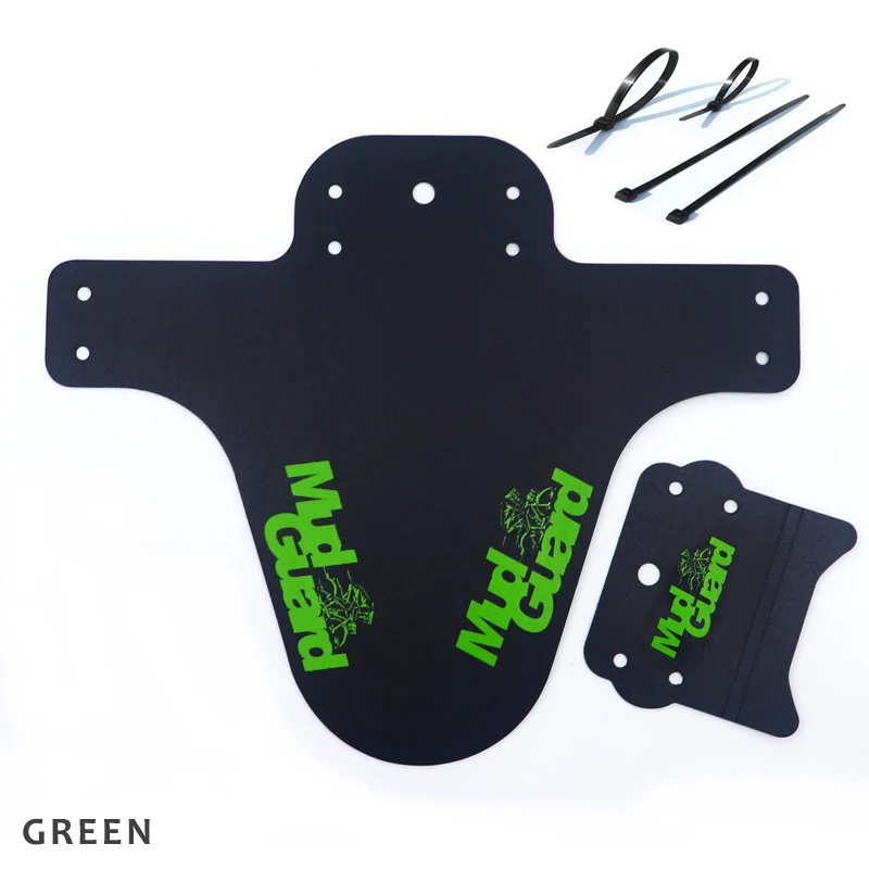 Green Новые велосипедные крылья, пластиковые цветные передние/задние велосипедные Брызговики, Mtb велосипедные крылья, брызговики, велосипедные аксессуары для велосипеда - Цвет: Green