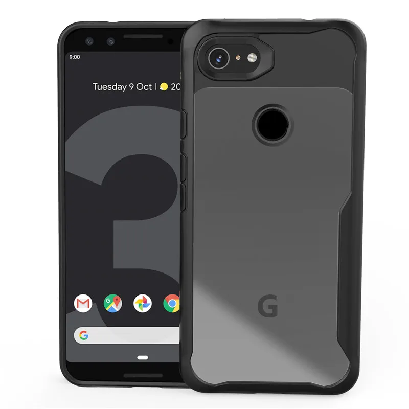 Для Google Pixel 3a/3a XL Обложка кожаный чехол Гибридный ТПУ Рамка прозрачный ПК задняя