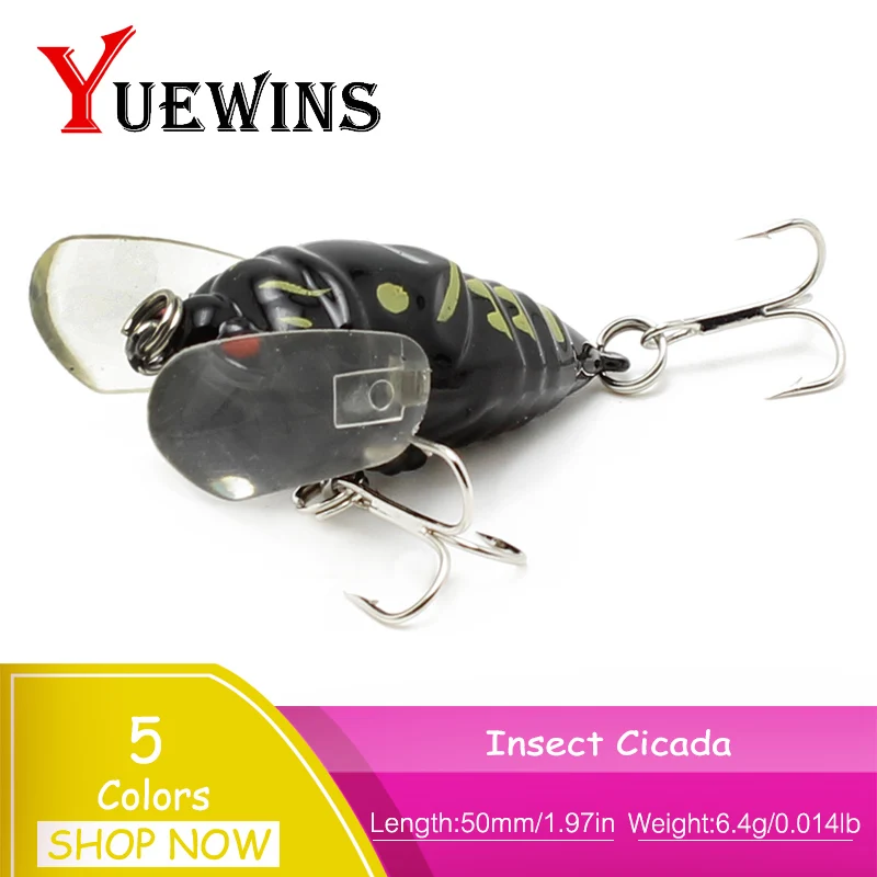 YUEWINS приманка для насекомых рыболовная джиг искусственная Цикада 50 мм 6 4 г воблер