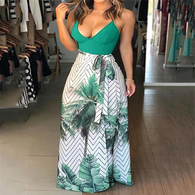 blusas mujer de moda 2019 Fashion women's summer sundress Floral Long Maxi Dress Party Beach | Женская одежда