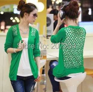 ГОРЯЧИЕ святого валентина подарок Мода 10 цвет Женщины Кардиган Продажа Кружева