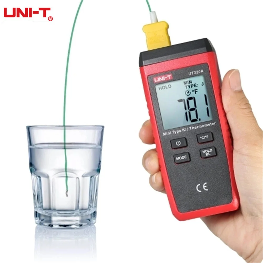 UNI T UT320D мини контактный термометр двухканальный K/J термопары Temp метр UT320A|Приборы
