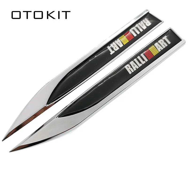1 пара 3D металлический логотип RALLIART брызговик боковая Автомобильная наклейка