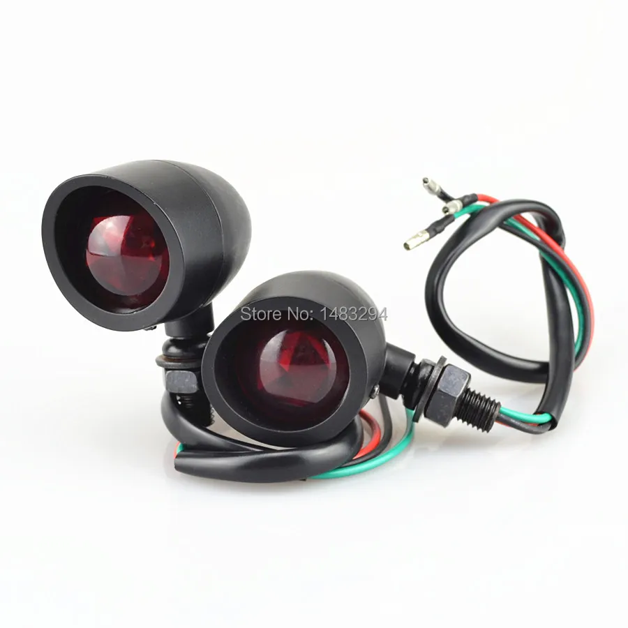 Задний стоп-сигнал с черным цилиндрическим задним индикатором подходит для Harley