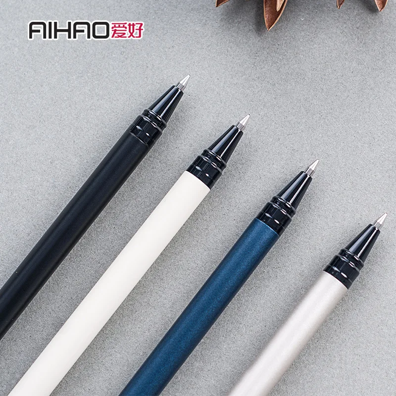 Бренд Aihao офисные Бизнес 0 5 мм черный металлическая гелевая ручка нейтральной