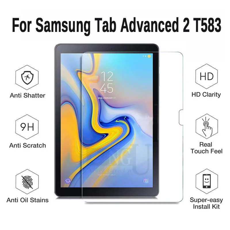 

9H Premium Tempered Glass For SM-T583 Screen Protector for Samsung Galaxy Tab Advanced2 T583 10.1 Protective Glass Film Guard