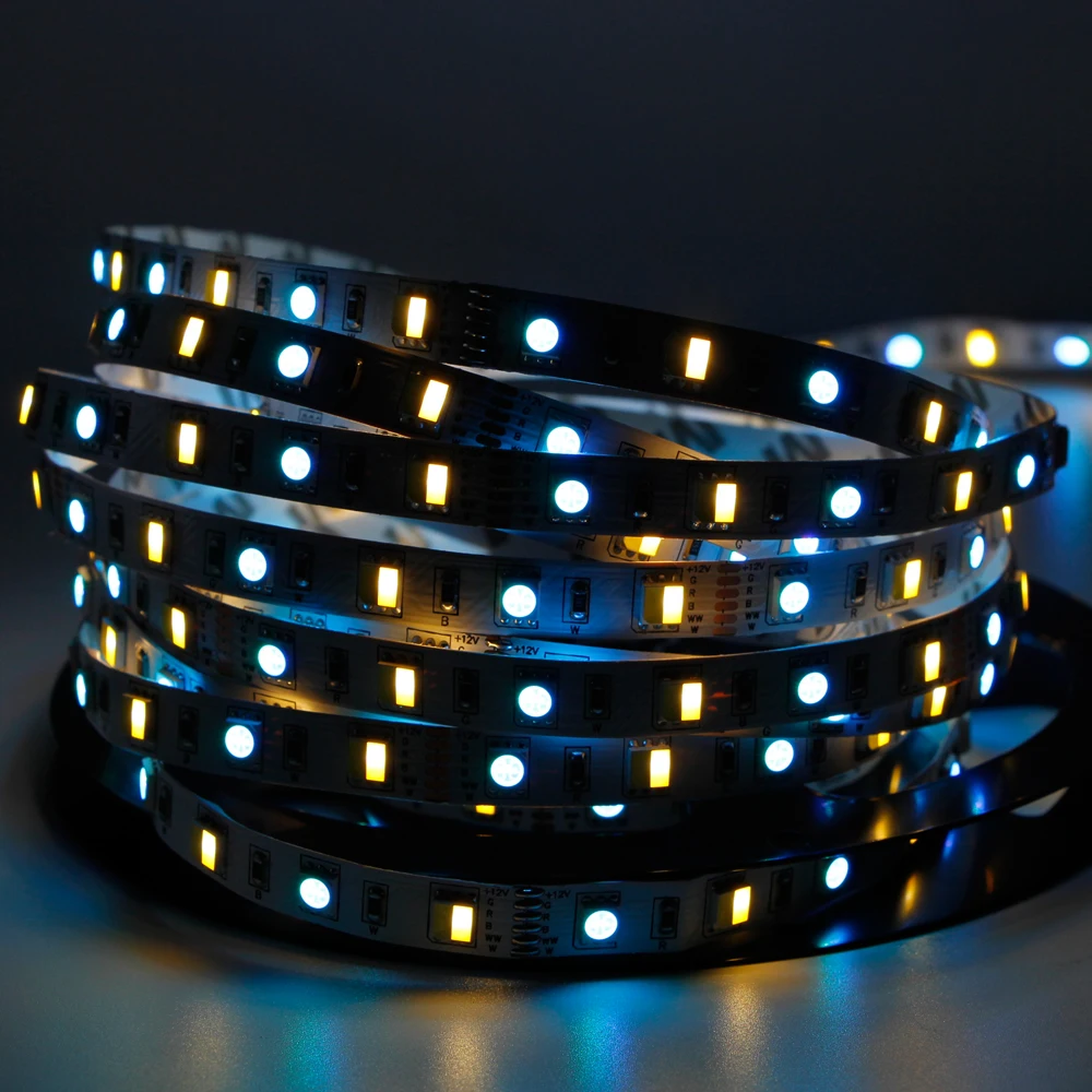 5 м RGBW полноцветная светодиодная лента RGB CCT 5050 SMD + белый теплый 300 полоса