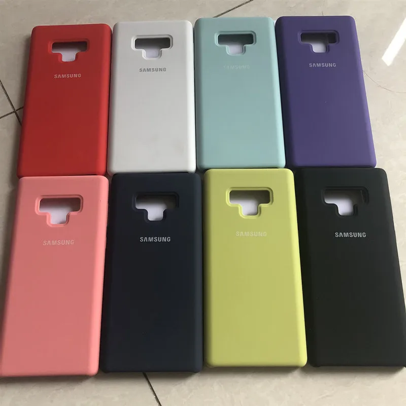 Оригинальный жидкий силиконовый чехол Samsung Galaxy Note 9 шелковистая мягкая на ощупь