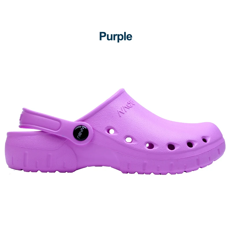 Purple Для кормящих резиновые шлепанцы с ремнем безопасности ортопедические сабо для кормящих покрыто ЭВА Нескользящая основа дизайн качество - Цвет: Purple