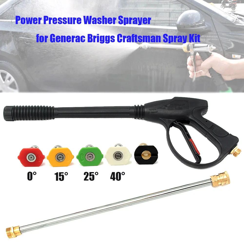 

4000PSI High Pressure Car Power Washer Spray Wand/Lance Nozzle Tools Set TD326