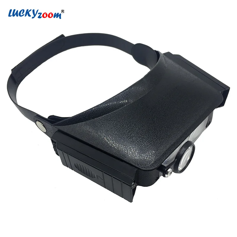 Luckyzoom 3X шлем увеличительное Стекло &quotтретья рука&quot с подсветкой Лампа Ювелирные