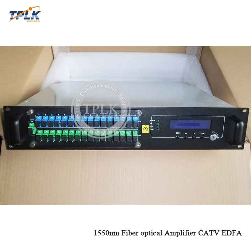 2U/80 Вт 16 портов 20/21dbm 1550nm CATV EDFA волоконно оптический Amplitfier WDM SC/APC SC/UPC разъем высокое