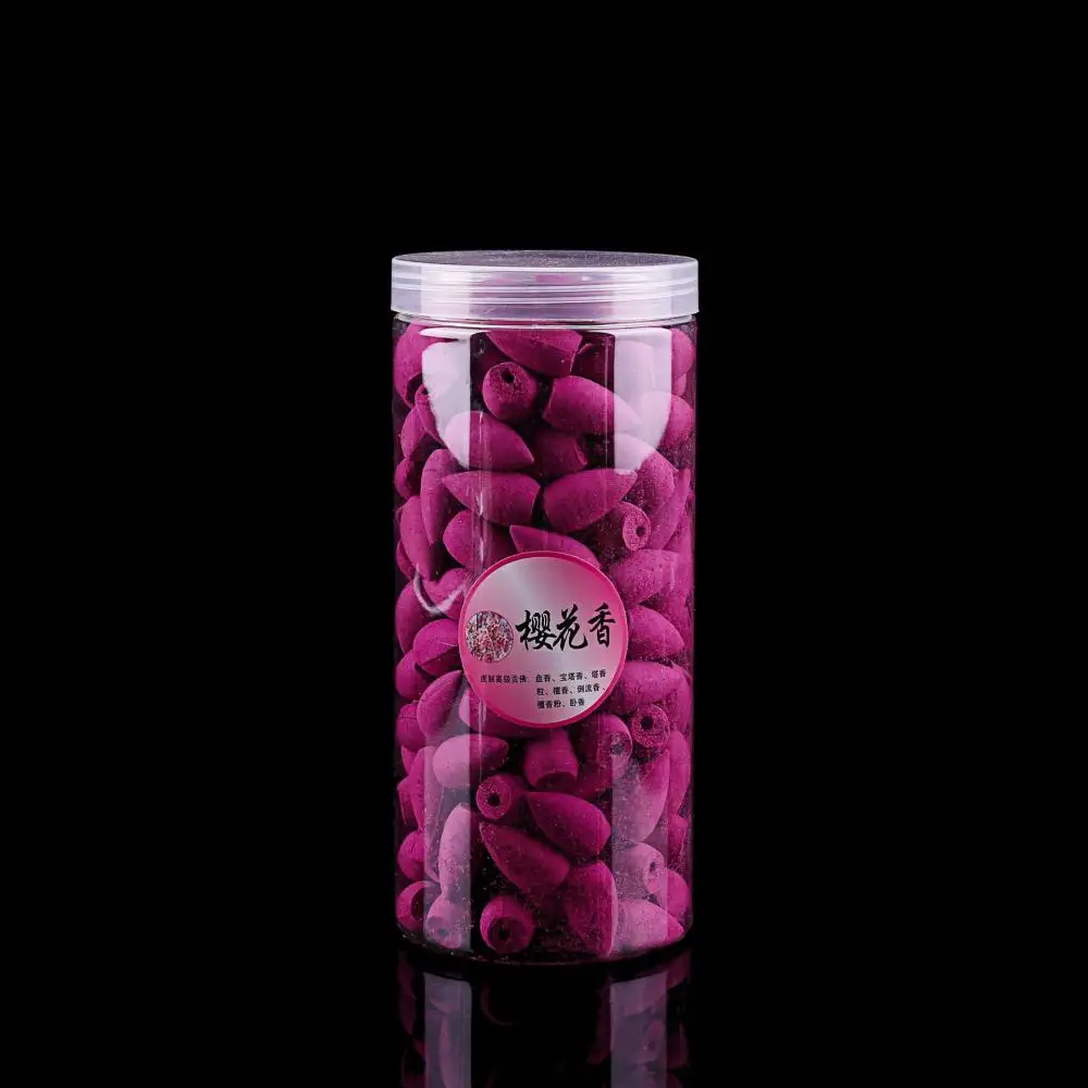 sakura scent 200 шт./кор. башня для благовоний прозрачная бутылка посылка аромат натуральный дыма курильница для благовоний конусов полые благовония в виде конуса сандалового дерева розы - Аромат: sakura scent