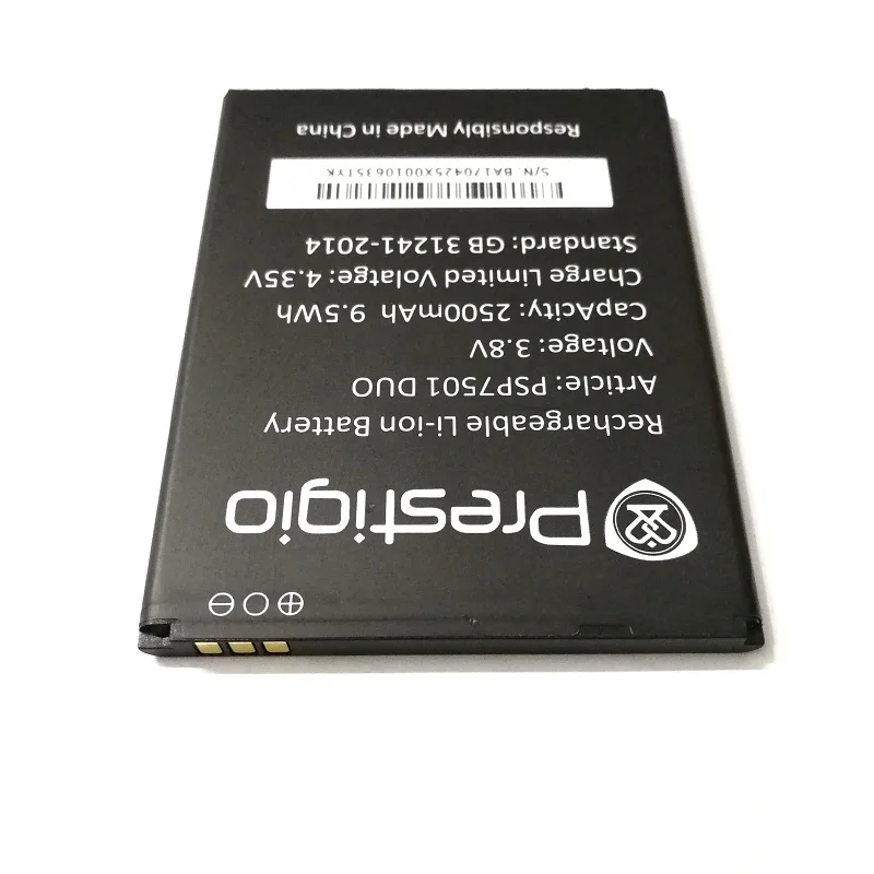 3 8 в 100% Новый Сменный аккумулятор PSP7501 DUO для Prestigio Grace R7 батареи|mobile phone battery|battery