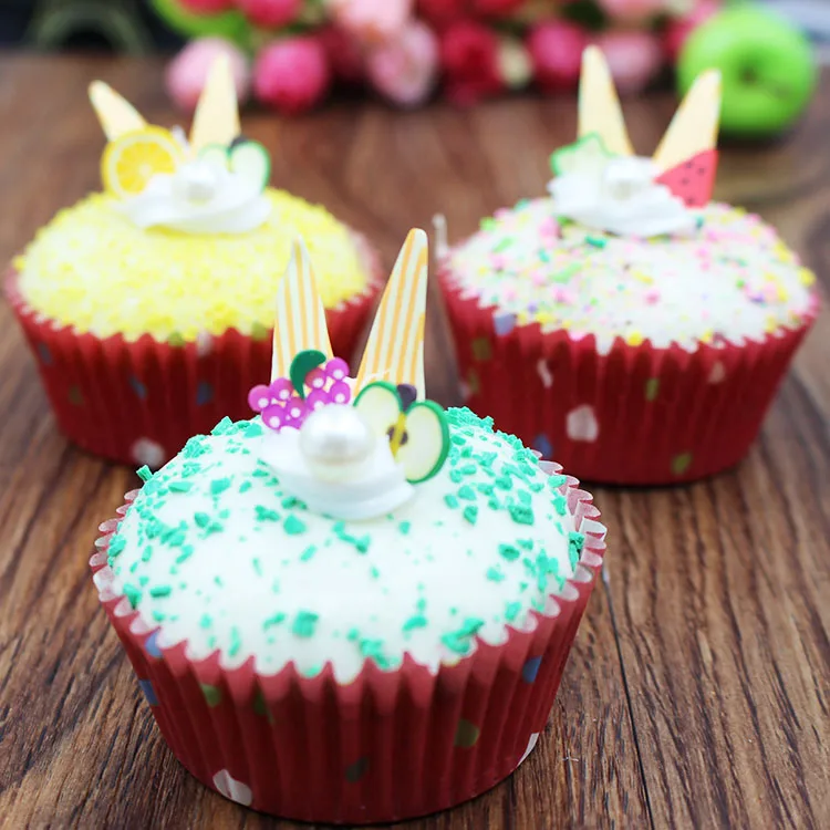 Креативный ПУ имитация фруктовых чашек жемчужный крем маленький магнит на