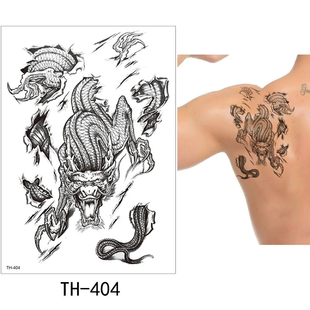 TH-404 Glaryyears 1 лист, временная татуировка, наклейка, модная Татуировка, Лев, флеш-тату, водонепроницаемый, маленькое боди-арт, для мужчин и женщин, TH Link 10 - Цвет: TH-404