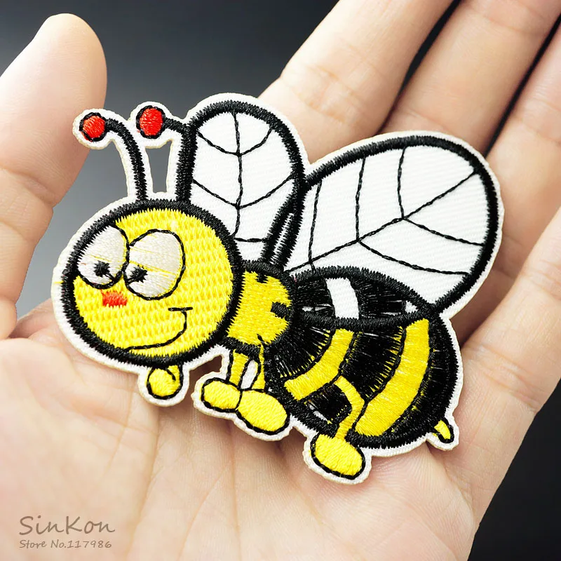 Тканевые значки Honeybee (Размер: 6 2 х7 0 см) сделай сам нашивка вышитая аппликация