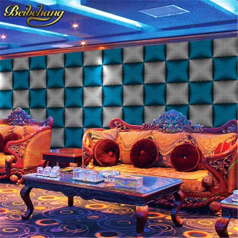 beibehang Mosaic KTV wallpaper papel de parede 3D roll waterproof plaid bathroom gold wall paper 3d | Обустройство дома