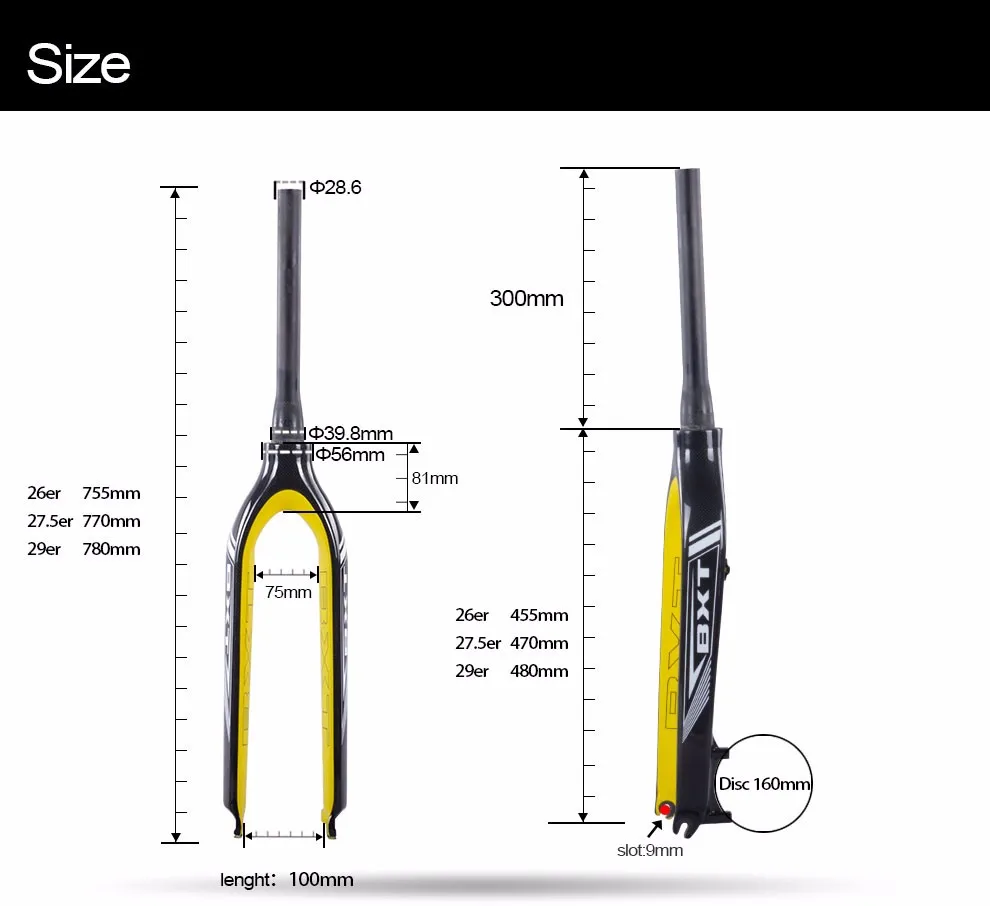 Горячая Распродажа BXT Mtb углеродная вилка 29er велосипедная Подвеска для горного велосипеда Mtb 29/27. 5/26 Велосипедная вилка для горного велосипеда
