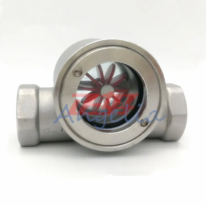 3/", 1/2", 3/", 1" BSP из нержавеющей стали 304 индикатор потока воды с пластиковым крыльчаткой