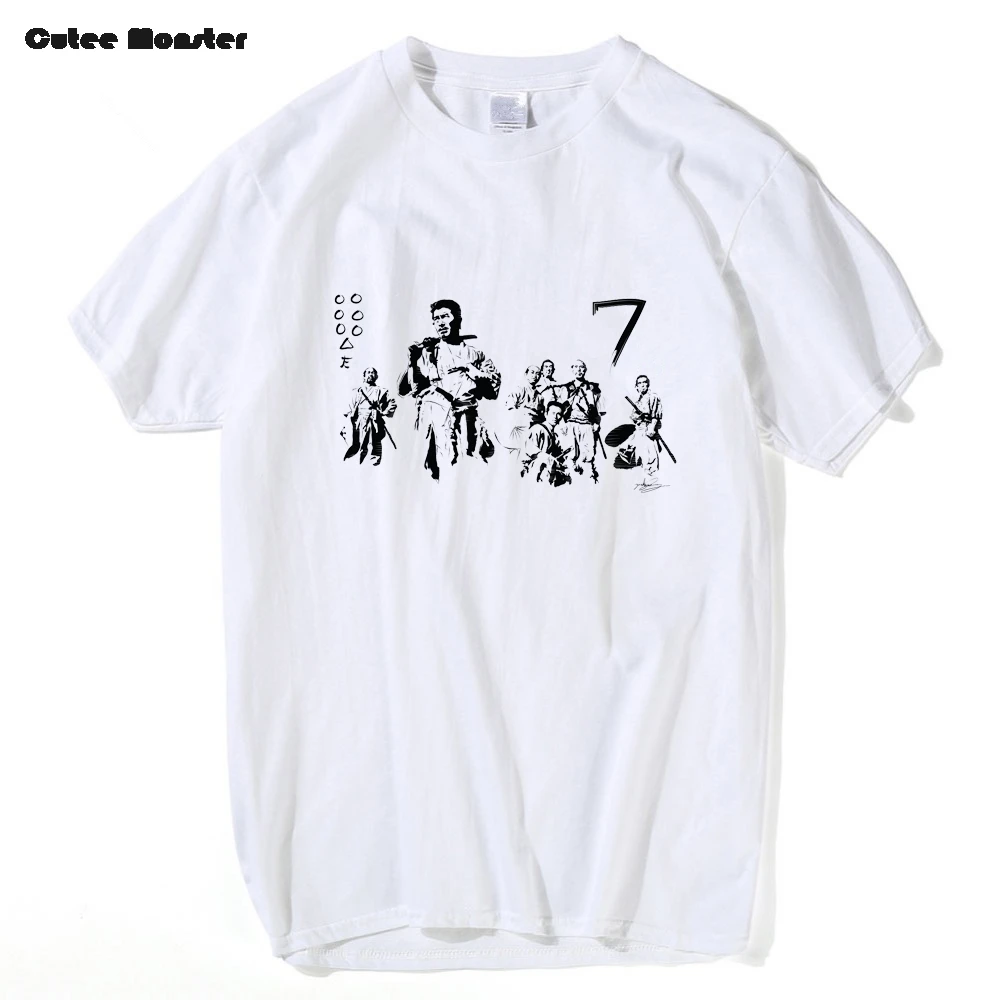Футболка с принтом Seven Samurai TOSHIRO MIFUNE Akira Kurosawa модная летняя хлопковая футболка