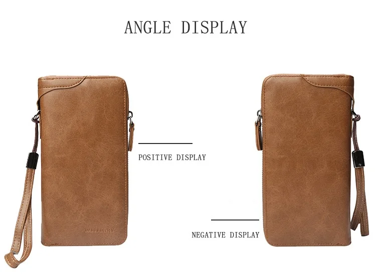 Baellerry 2018 New Style PU Leather Vintage Long Section Wallets For Men Male Clutch With Handle Strap | Багаж и сумки