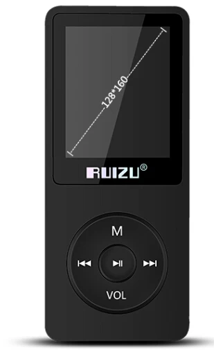 Оригинальный MP3 плеер RUIZU X02 с 1 8 дюймовым экраном может играть 80 часов FM