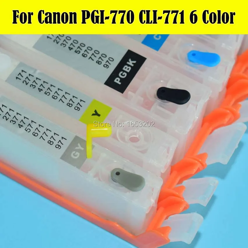 Фотографический картридж для принтера Canon PIXMA MG7770 с постоянным чипом|ink cartridge|ink