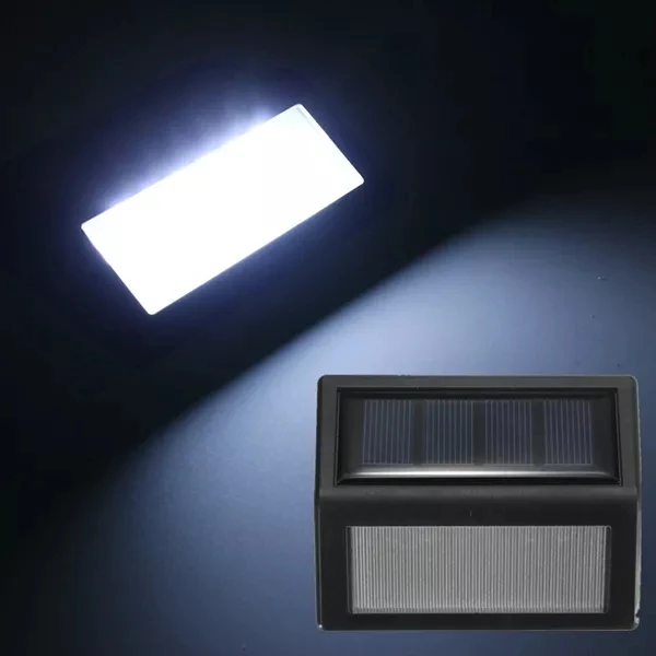 Белый 6LED Солнечный лестничный светильник, PIR датчик движения, панельная лампа, наружный светильник, садовая дорожка, аварийная лампа для стены, лестничная площадка - Испускаемый цвет: Белый