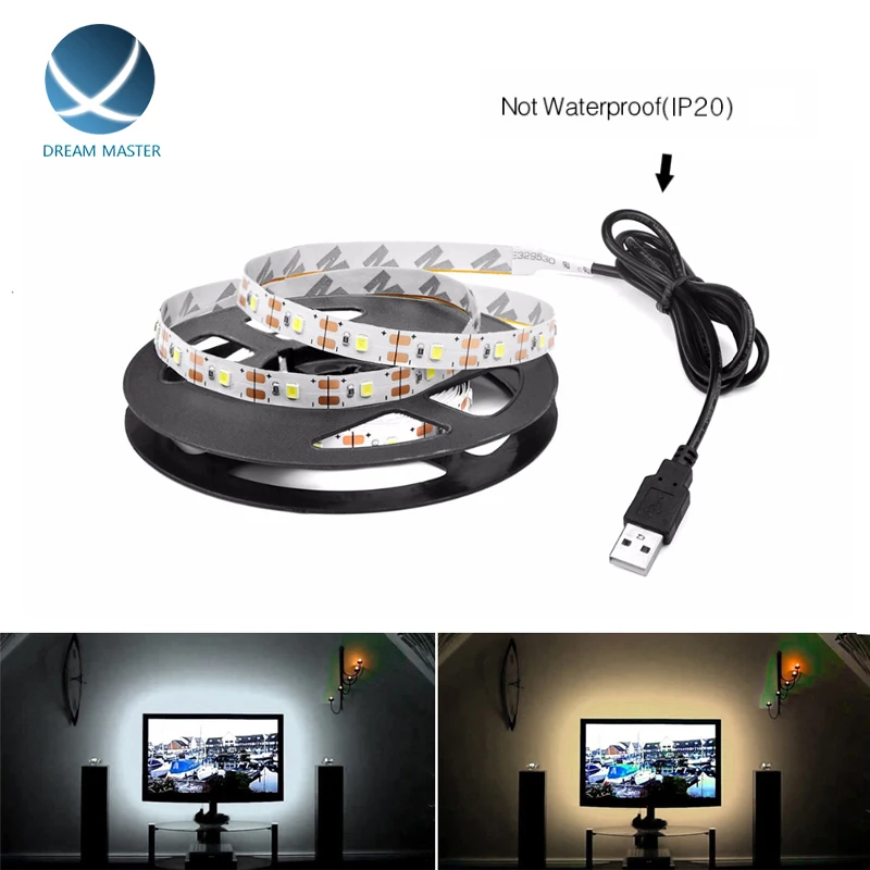 0 5 м 1 2 3 4 USB кабель Светодиодная лента светильник 60 светодиодный s/M 3528 гибкий для