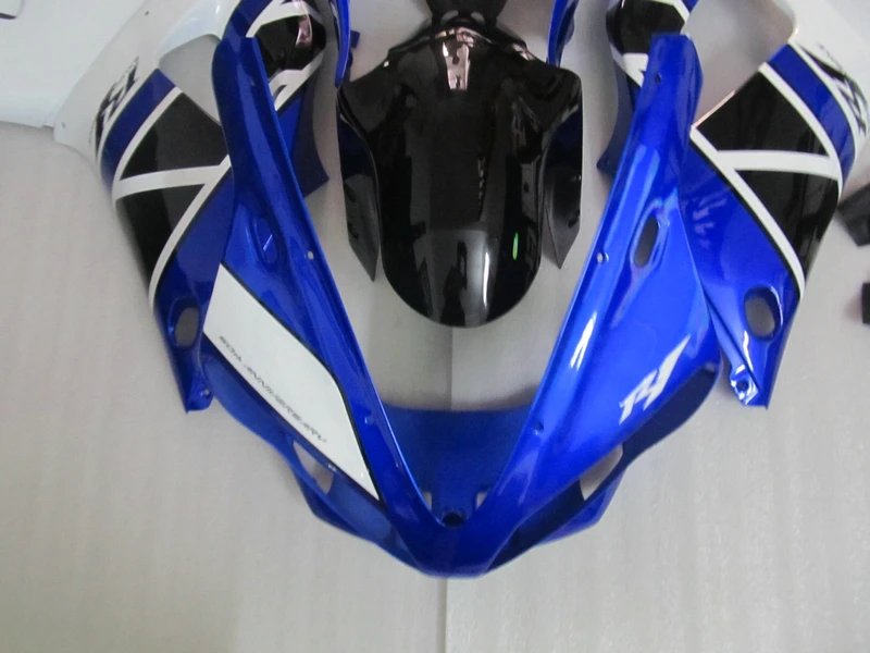 Комплект обтекателей для мотоциклов YAMAHA YZFR1 2000 2001 белый синий черный Обтекатели
