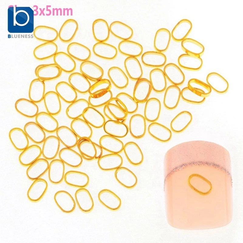 Blueness золотые наклейки для ногтей металлические овальные украшения 50 шт./лот из