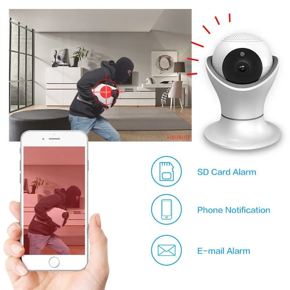JOOAN 1080 P ip-камера Wifi домашняя камера видеонаблюдения ночного видения безопасности