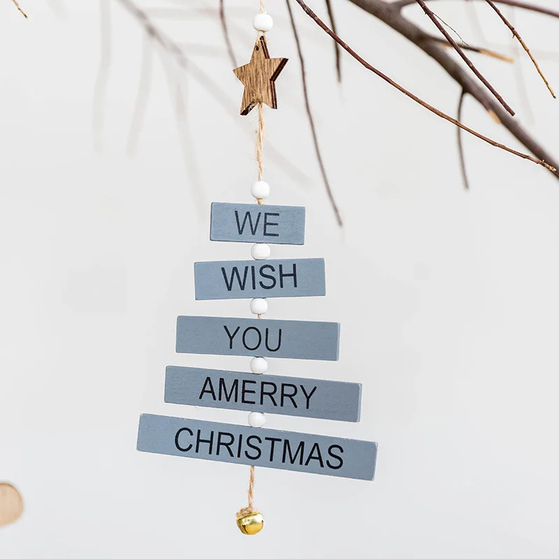 Рождественские деревянные украшения кулон Деревянная Рождественская елка