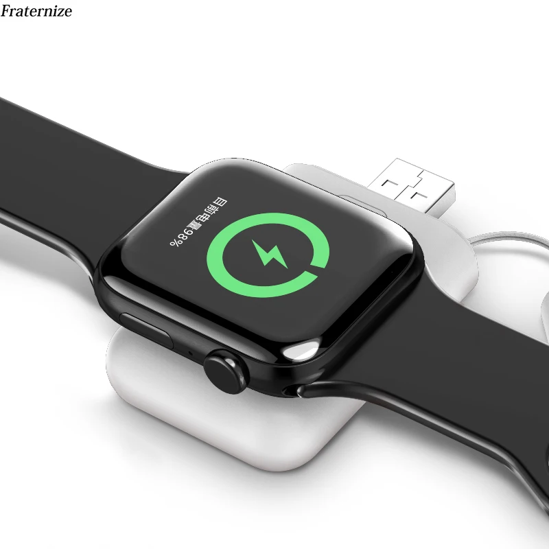 Быстрое беспроводное зарядное устройство QI для Apple Watch Series 1 2 3 4 5 6 SE Мини Внешняя